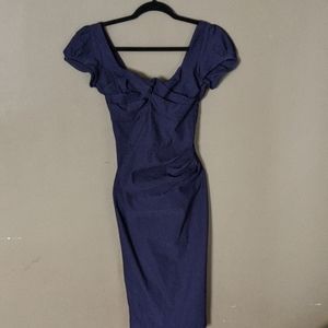 Navy Pinup Stop Staring Dress size S